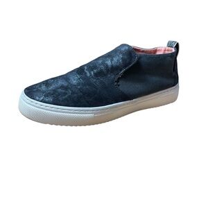 Hey Dude Black Slip-On Sneakers Velvet-Like‎ Upper